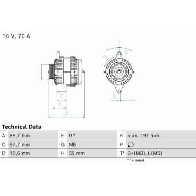 Alternátor BOSCH 0 986 086 690