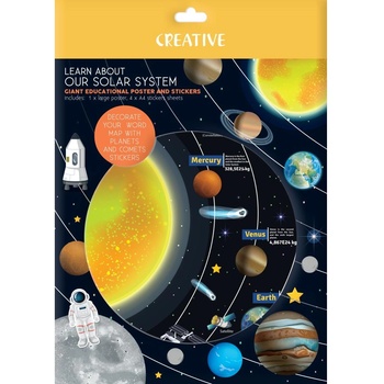 EUROCOM Комплект плакат със стикери Creative, Universe (34879-А-UNIVERSE)