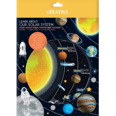 EUROCOM Комплект плакат със стикери Creative, Universe (34879-А-UNIVERSE)