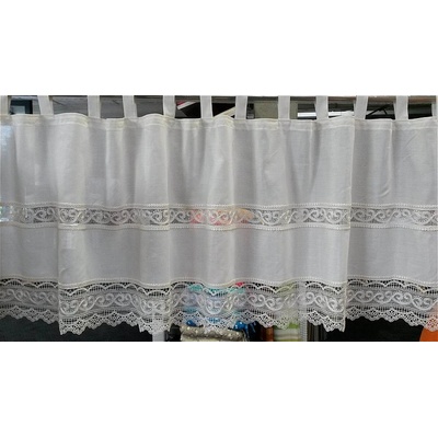Záclona na poutka 1406 bílá 45 cm