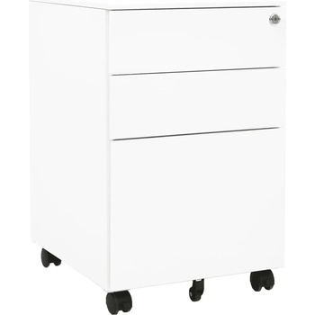 Image 1 of vidaXL Мобилен офис шкаф, бял, 39x45x60 см, стомана (335978)