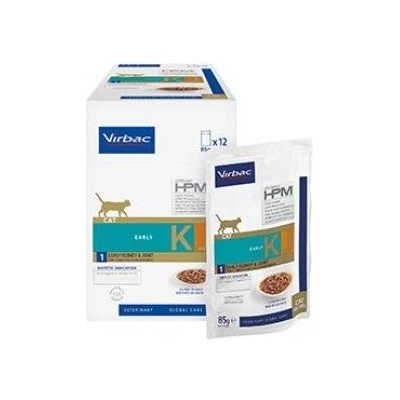 VET HPM Early Kidney & Joint Wet Food KJ1 Cat, 12x85 g