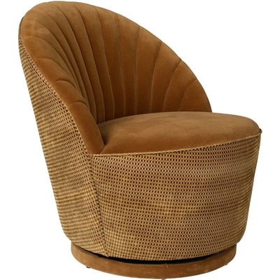 Dutchbone Madison okrově žluté sametové lounge