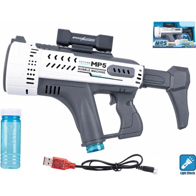 Mikro trading Bublifukovač pistole MP5 se světlem 44 cm bílá
