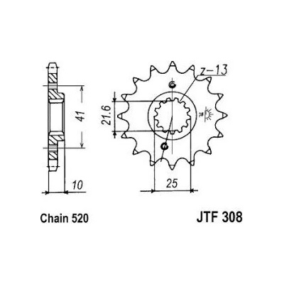 JT Sprockets JTF 308-16 | Zboží Auto