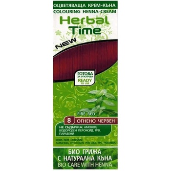 Rosaimpex Henna Herbal Time přírodní barva na vlasy 8 Ohnivě červena 75 ml