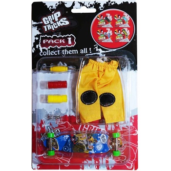 Grip & Tricks Комплект играчка за пръсти long board, син (gt-f-lbp-blue)