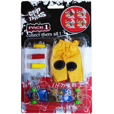 Grip & Tricks Комплект играчка за пръсти long board, син (gt-f-lbp-blue)