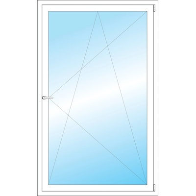 Okna Hned Plastové okno 1050 x 1700 mm bílé otevíravé a sklopné pravé