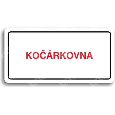 ACCEPT Piktogram KOČÁRKOVNA - bílá tabulka - barevný tisk