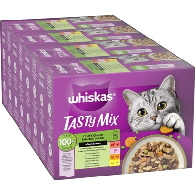 WHISKAS TASTY MIX Chef's Choice v omáčce 144 x 85 g