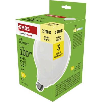 Emos LED žiarovka Filament G125 E27 11 W 100 W 1521 lm Teplá biela ZF2D62