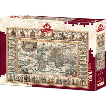 Art Puzzle Пъзел Art Puzzle от 1000 части - Антична карта на света (4584)