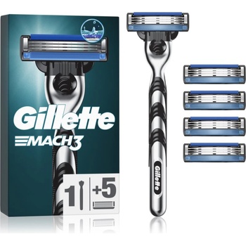 Gillette Mach3 самобръсначка + резервни остриета 5 бр