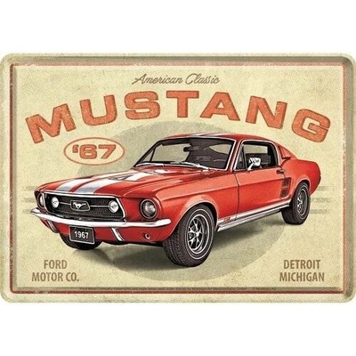 Postershop Plechová pohlednice - Ford Mustang GT 1967