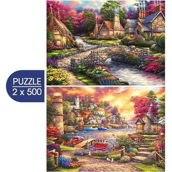 Grafika - Puzzle 2x500 The Art of Chuck Pinson - 500 piese