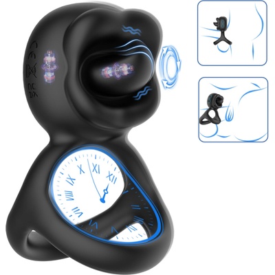 Biu-Biu - пенис ринг и вибриращ клитор стимулиращо устройство (черно)