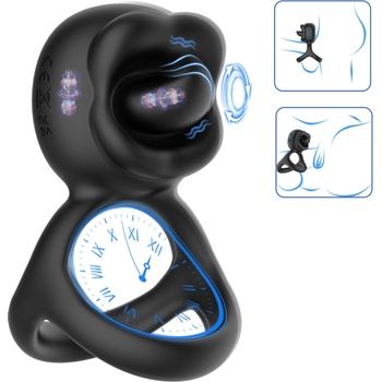 Biu-Biu - пенис ринг и вибриращ клитор стимулиращо устройство (черно)