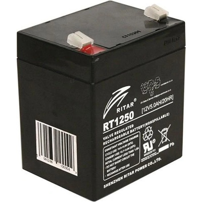 Ritar power Оловна батерия RITAR, (RT1250) AGM, 12V, 5Ah, 90- 70- 10 1mm, Терминал 2 (RITAR-RT1250)