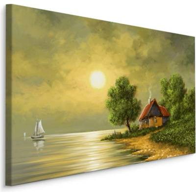 MyBestHome BOX Plátno Starý Dům U Vody Varianta: 70x50