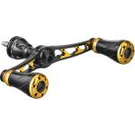 GOMEXUS Двойна ръкохватка (ноб) за дръжка GOMEXUS Dual Color Black&Gold Spinning Double Handle 98mm Aluminium за макари Daiwa и Shimano Риболовна макара