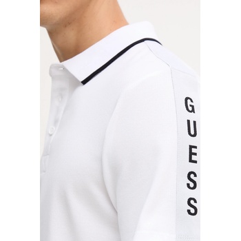 Guess Тениска с яка Guess PAUL в бяло с апликация M5YP42 KARS2 (M5YP42.KARS2)