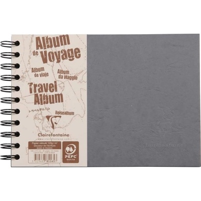 D.A. Album kroužkové šedé cestovní (120;160g/m2, 40listů) 21x14,8cm