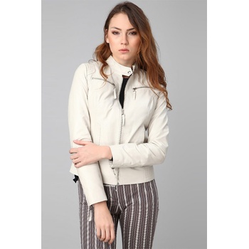 Jacket Club Дамско яке от естествена кожа yb-2143 - Светлобежово #317975 (317975_Бежов)