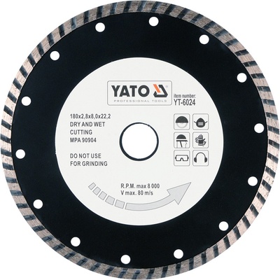 Yato Kotouč diamantový 180 x 22,2 x 2,8 mm YT-6024