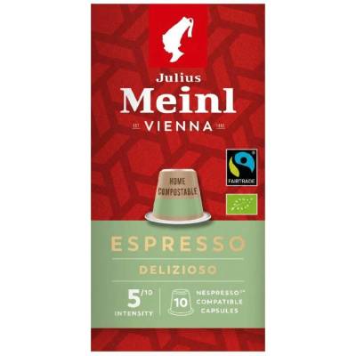 Julius Meinl Компостируеми кафе капсули Julius Meinl INSPRESSO Espresso Bio & Faitrade за Nespresso 10 бр
