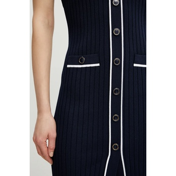 Luisa Spagnoli Рокля Luisa Spagnoli в тъмносиньо къса с кройка по тялото 100004 (100004.LS)