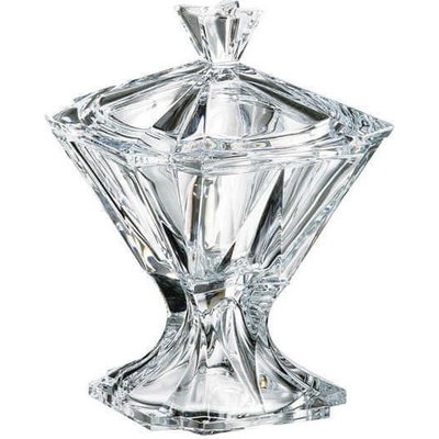 Bohemia Crystal na noze s víčkem Metropolitan 260 mm