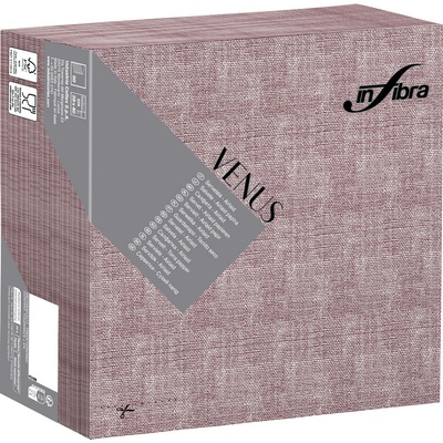 Infibra Ubrousky Venus Airlaid 40x40cm textilní BIO vzor bordó 50ks
