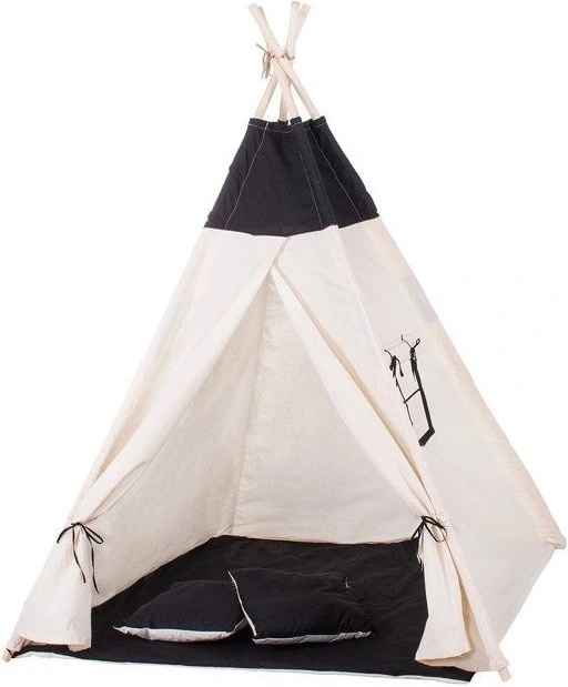SPRINGOS Teepee Černý Wigwam