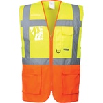 Portwest hi-vis prague executive s376 / Светоотразителна жилетка - hv жълто/оранжева m (s376yorm)