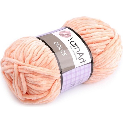 Pletací žinylková příze Dolce 100 g Varianta: 24 (773) meruňková světlá, Balení: 1 ks 42108/79186/203567