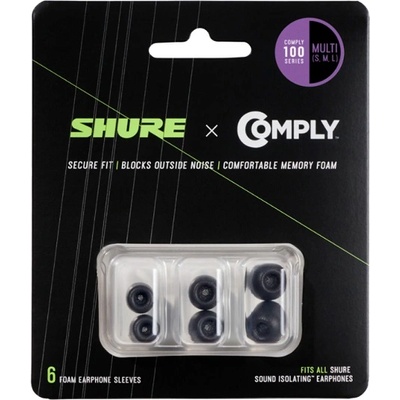 Shure Резервни тапички за слушалки in-ear серия SE и AONIC, комплект размери S, M, L SHURE EACYF1