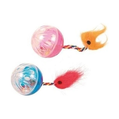 Trixie loptičky s chvostom pre mačky 2 ks / 4 cm