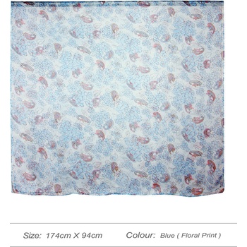 Anna Grace dámský květovaný šátek AGSC021 modrý