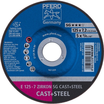 Pferd Brúsny kotúč 125 x 7,2 x 22,23 mm 4007220802380