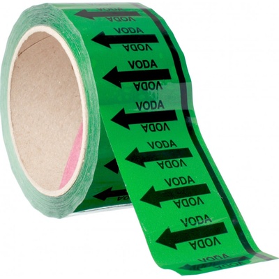 Páska na značení potrubí Tramark - voda, 3470 šipek Páska na značení potrubí - voda (50 mm x 66m tl.0.05 mm) kód: 24706