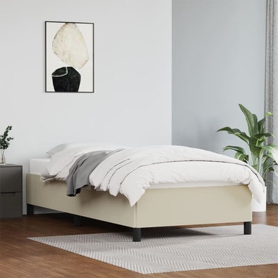 zahrada-XL 347229 Rám postele krémový umělá kůže