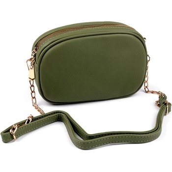 Dámska dievčenská kabelka crossbody 13 5 x20 cm zelená khaki