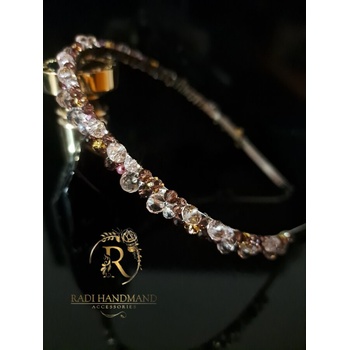 Radi handmade Стилна диадема с розови и виолетови кристали (940)