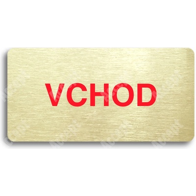 ACCEPT Piktogram VCHOD - zlatá tabulka - barevný tisk bez rámečku