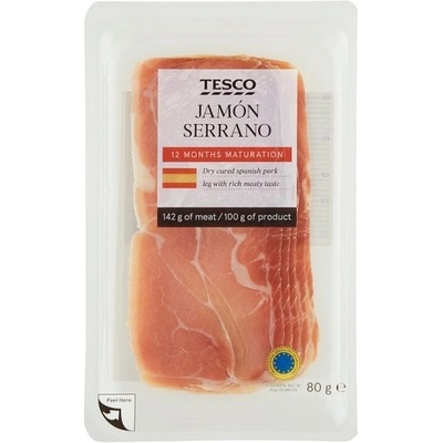 Tesco Jamón serrano 80 g