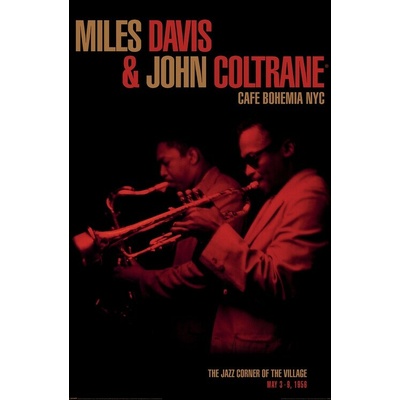Plagát, Obraz - Miles Davis and John Coltrane - Cafe Bohemia, 61 × 91.5 cm