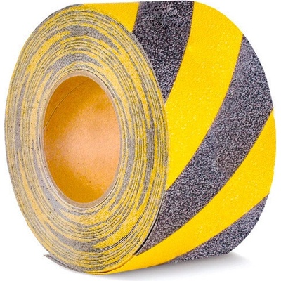 M2 Protišmyková páska výstražná 75 mm x 18,3 m černo-žltá