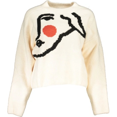 Desigual Дамски пуловер desigual, Цвят Бял (23wwjf87_bi1001)