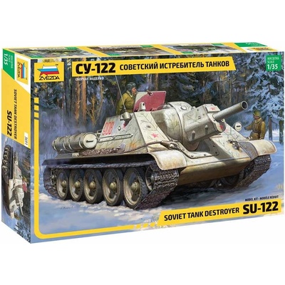 Zvezda samohybné dělo ISU-122 Model Kit 3691 1:35